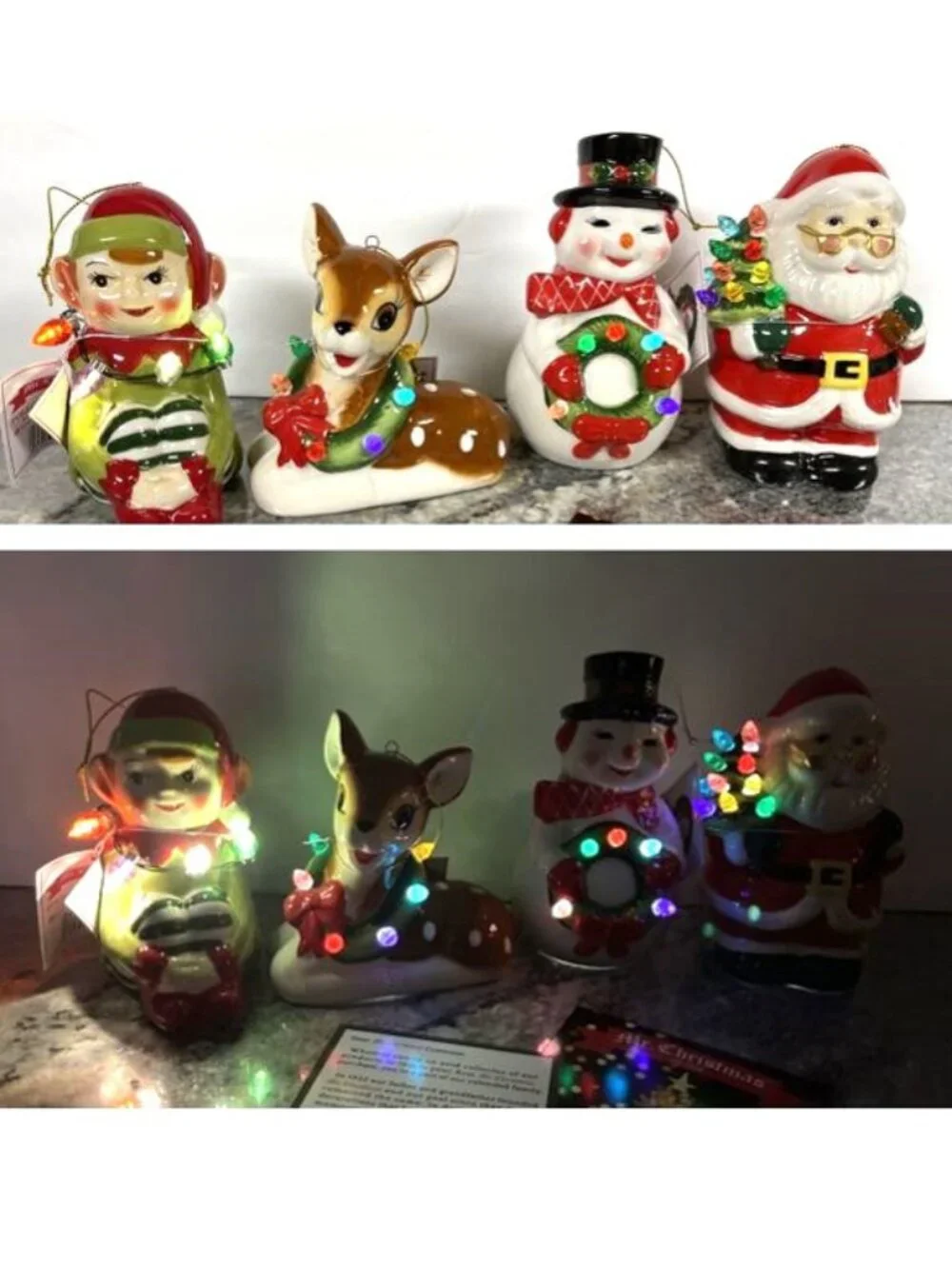 Mr. Christmas NEW Light Up Nostalgic Holiday 4 Large 5